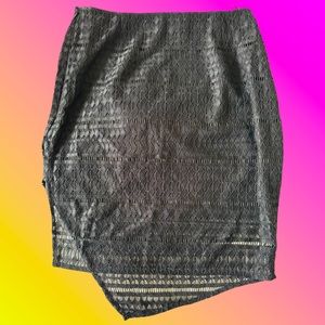 Black Dolce Vita Asymmetrical Mini Skirt w Zipper